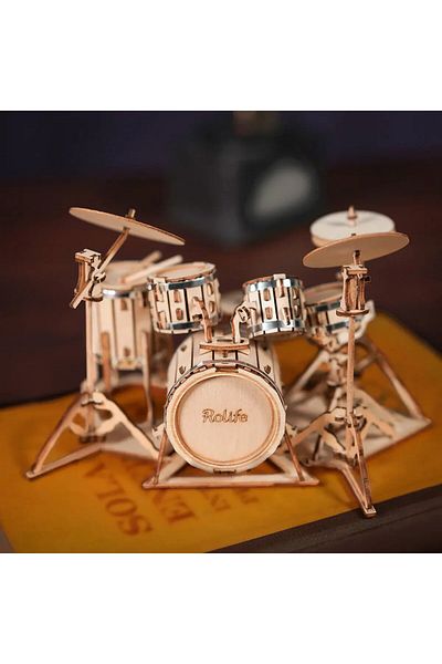Robotime Drum Kit - 3D Wooden Puzzle - 246 Pieces