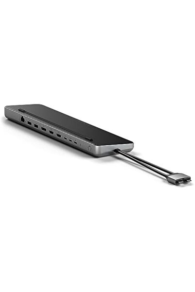 Satechi محطة إرساء وحامل USB C مزدوج، مع منفذي HDMI ومنفذ DisplayPort ومنفذ بيانات USB C وUSB A
