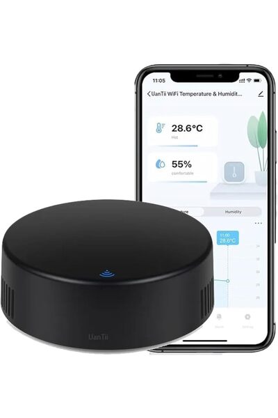 Generic جهاز تحكم عن بعد ذكي بالأشعة تحت الحمراء من يوانتيا تويا مع درجة الحرارة والرطوبة، وجهاز تحكم عن بعد عالمي يعمل بالواي فاي، Sma