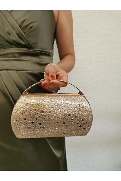 Soave Collection ΓΥΝΑΙΚΕΙΑ ΒΡΑΔΙΝΗ ΤΣΑΝΤΑ ΦΟΡΕΜΑΤΟΣ ΠΕΤΡΑ ΧΡΥΣΟ ΧΡΥΣΟ ΓΛΑΣΤΡΟΥΡΓΗΤΟ ΑΛΥΣΙΔΑ ΓΙΑ ΝΥΧΤΕΡΙΝΟ ΠΑΡΤΥ ΓΑΜΟΥ