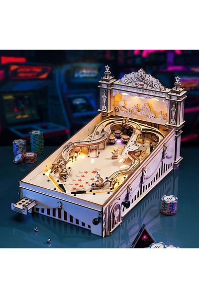 Robotime Pinball Table - 3D Mechanical Wooden Puzzle - 482 Pieces