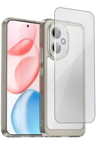 Glassology مجموعة غطاء رمادي مع واقي شاشة لهاتف Honor 400