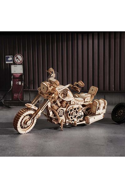 Robotime Cruiser Motorcycle - 3D Mechanical Wooden Puzzle - 420 Pieces