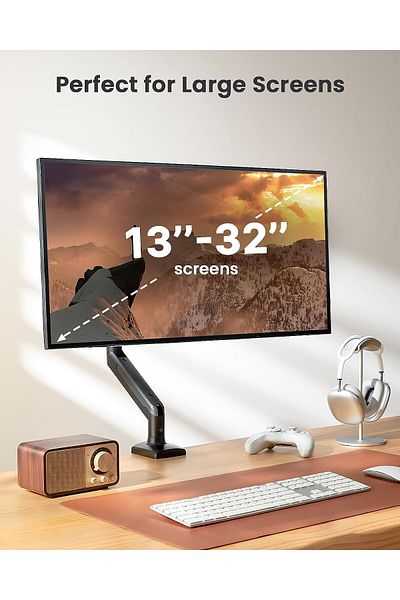 glanfen Single Monitor Stand, Gas Spring Monitor Arm for 13-32 inch Monitors,Fully Motion Tilt Swivel