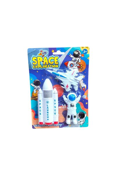 rexa Astronaut with spaceships in blister pack 23x16cm