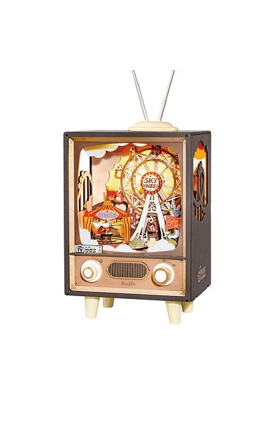 Robotime Sunset Carnival Music Box - 3D Mechanical Wooden Puzzle - 174 Pieces