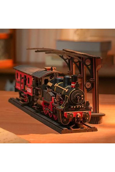 Robotime Vintage Steam Train - 3D Wooden Puzzle - 407 Pieces