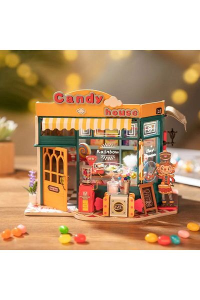Robotime Candy House - DIY 3D Miniature House - 179 Pieces