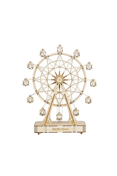 Robotime Carnival Wheel Music Box - 3D Mechanical Wooden Puzzle - 232 Pieces