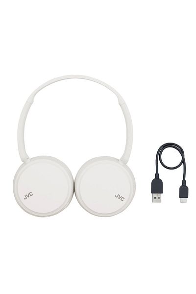 JVC HA-S36W-W-U On-Ear audio headphones, Bluetooth, microphone, White