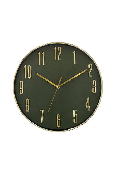 Danube Home Sansa PP Number Wall Clock Green 30x30x4