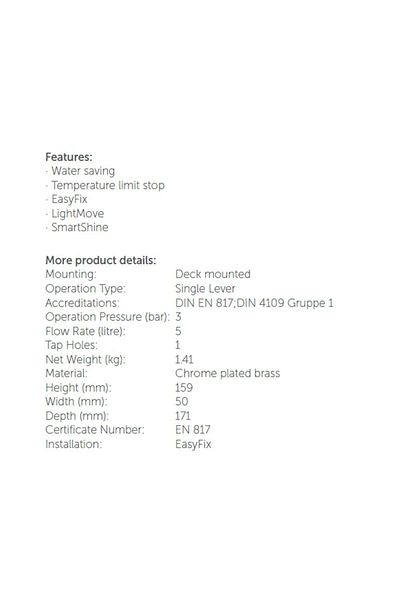 Danube Home IS-Cerafine D Basin Mixer H105 Rmtd 5Lpm-(1/2'' Hose Connection) BC686AA|Brass Basin Mixer