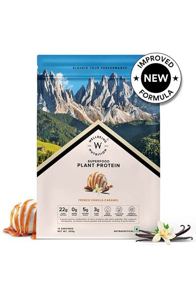 Wellbeing Nutrition Superfood Plant Protein French Vanilla Caramel
