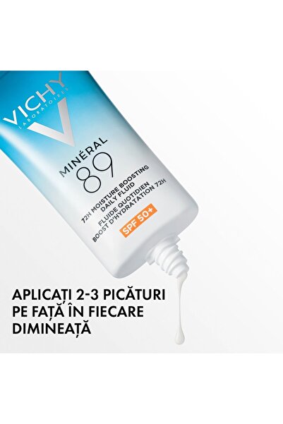 Vichy 72h moisturizing fluid with hyaluronic acid and SPF50 Mineral 89 Vichy, 50 ml
