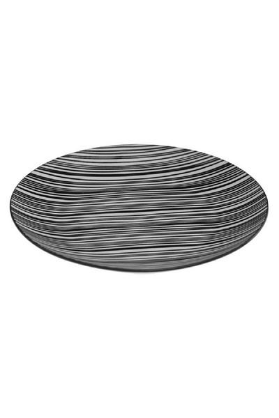 Secret de Gourmet 18-Piece Bohemia Zebra Dinner Set Black and White