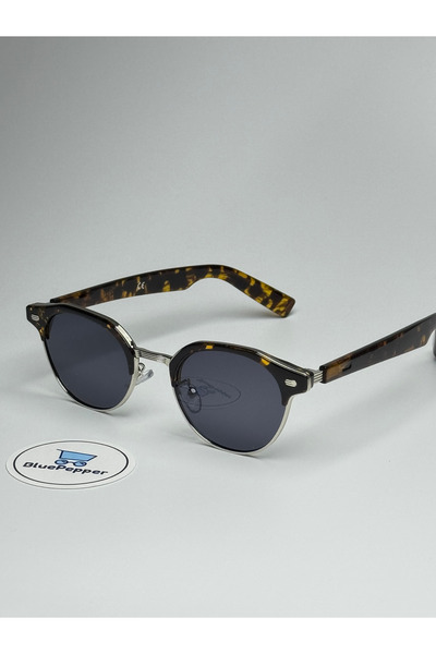 BluePepper AXIS LEOPARD SUNGLASSES زجاج أسود ملون 53-18-145 ekartman