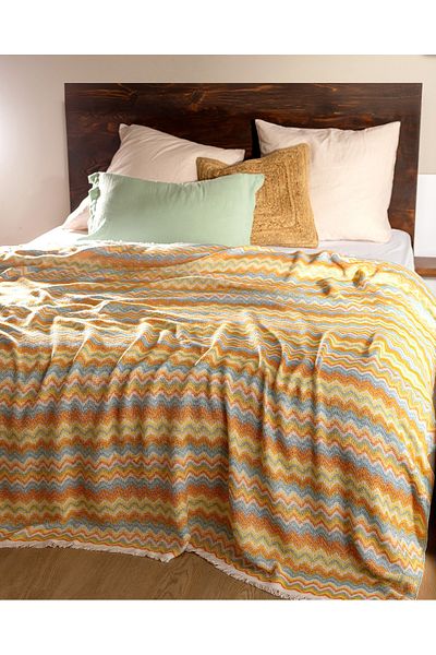 Madame Coco Blasimon Double Cotton Bedspread - Colorful