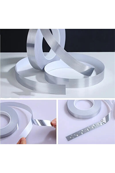 MaffStuff Bandă adezivă impermeabilă pentru rosturi gresie și faianță, argint...