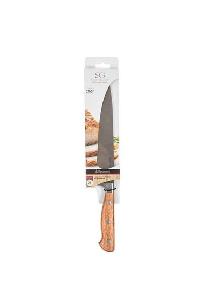 FİVE Smart Elegancia Stainless Steel Chef Knife Silver and Brown