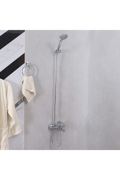 Danube Home Milano Verdi Bath Mixer With Shower Set, Silver-176 x 89 mm