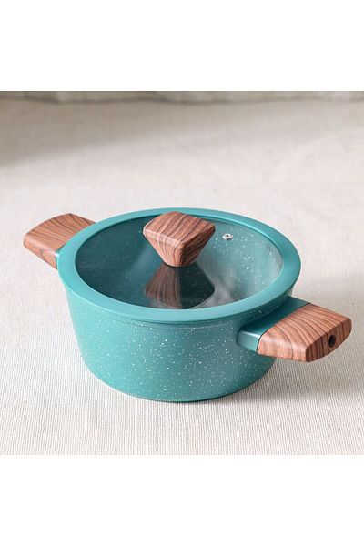 Danube Home Chef's Delight Florin 11-Piece Cookware Set Green-3.3MM Bottom
