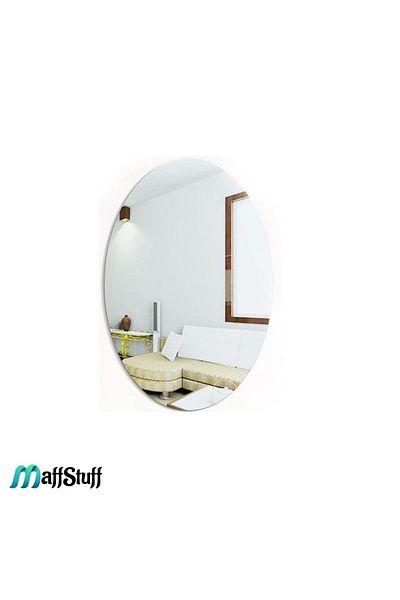 MaffStuff Oglinzi Acrilice Decorative Autoadezive Ovale, Pentru Perete si Mobila