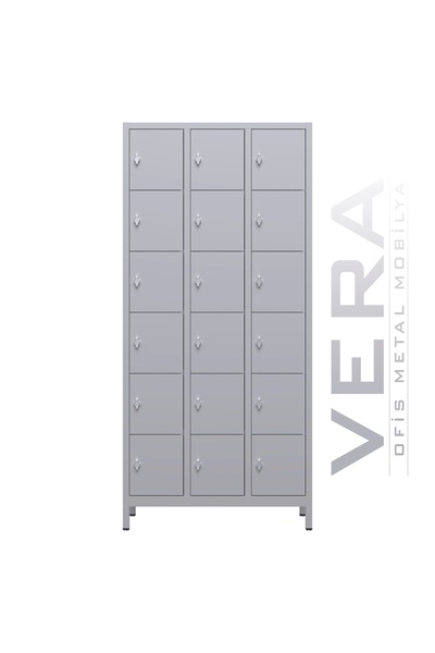 verametal Soyunma Dolabı 18 Kişilik Metal Dolap, İşçi Soyunma Dolabı