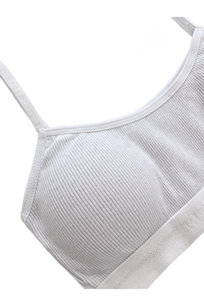 GizaKids 95% Cotton Girls' Thin Strap Training Bra Set of 3 | Half Athlete