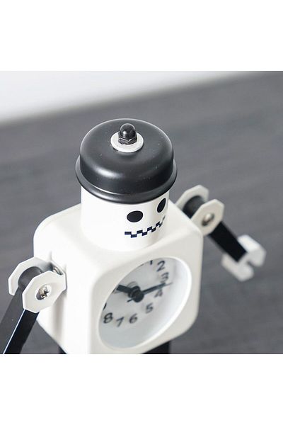 Danube Home Cambridge Robot Clock 11X4.9X11.2Cm White