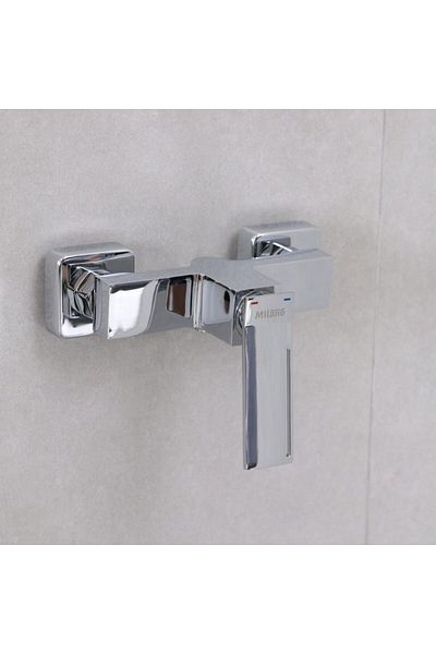 Danube Home Milano Terni Wall Shower Mixer Without Shower Set | Brass Wall Shower Mixer And Faucet-Chrome