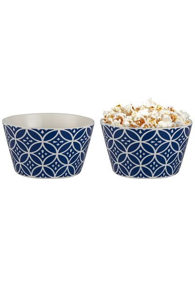 Madame Coco Rayne Set of 2 Bowls - Blue/White - 10 cm