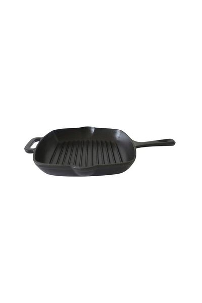 Hausberg HAUSBERG HB-H1562 Enameled Cast Iron Grill Pan, Diameter 27 cm, Depth 4.5 cm, Handle 15 cm