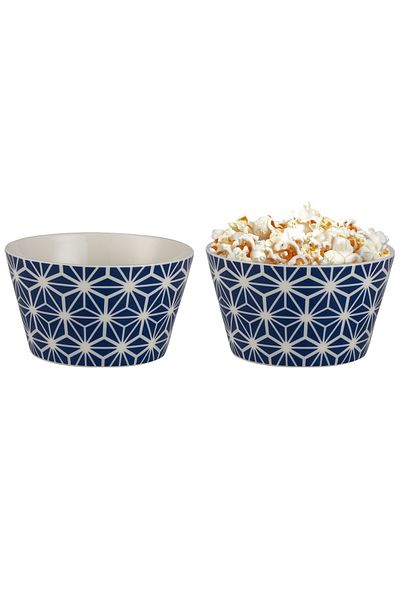 Madame Coco Sandy Bowl Set of 2 - Blue/White - 10 cm