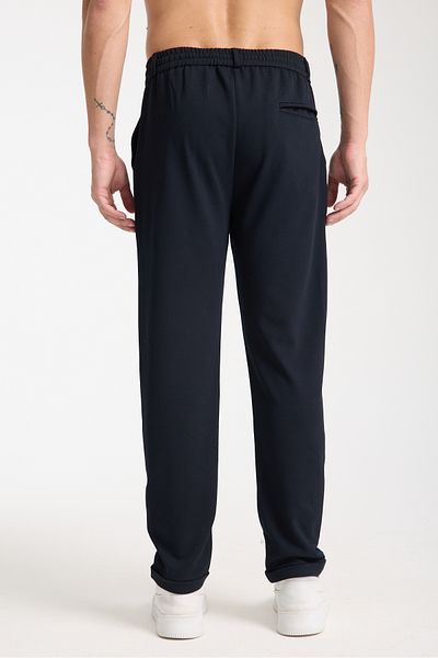 KAPHONE Men's Trousers Elastic Waist Lycra Folded Leg Jogger Style