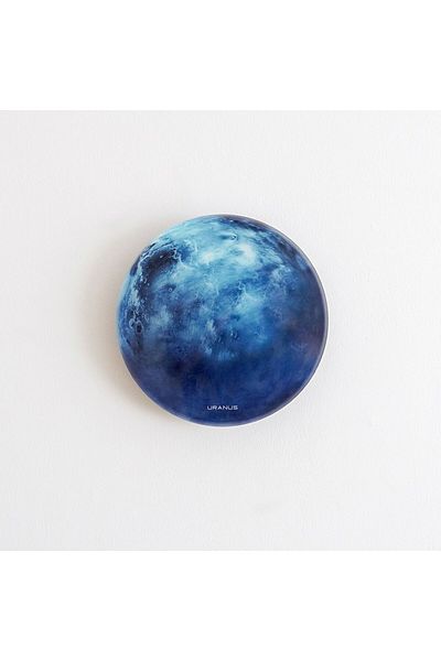 Danube Home Cambridge Moon Led Digital Wall Clock 32X32X3.2Cm Blue