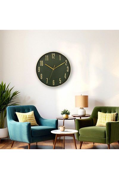 Danube Home Sansa PP Number Wall Clock Green 30x30x4