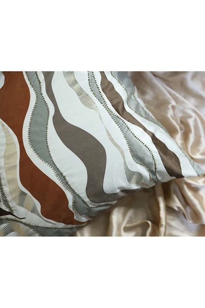 Danube Home Gleam Velvet Cushion Cover Taupe Grey 45X45Cm