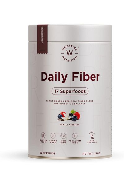 Wellbeing Nutrition Daily Fiber Vanilla Berry Flavor, 240 gms