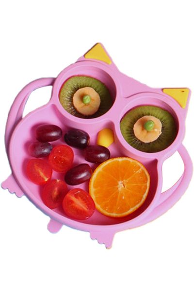 MaffStuff Farfurie din Silicon pentru Hranire Bebelusi – Model Bufniță, Ideală pentru Diversificare Alimentară