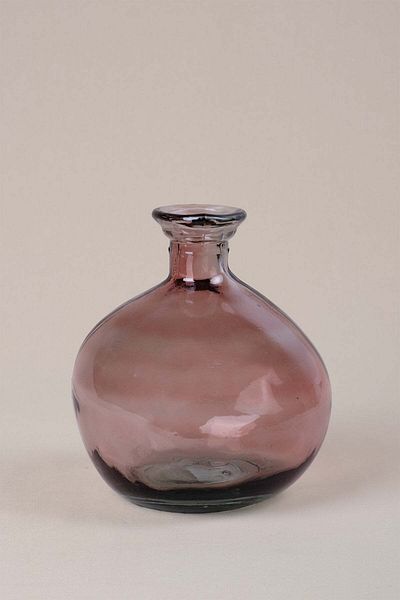 Barine Γυάλινο Βάζο Cairo 18 cm Ροζ