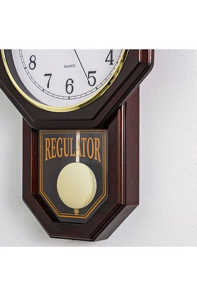 Danube Home Cambridge Traditional Wall Clock 28.5X7X45.5Cm Brown