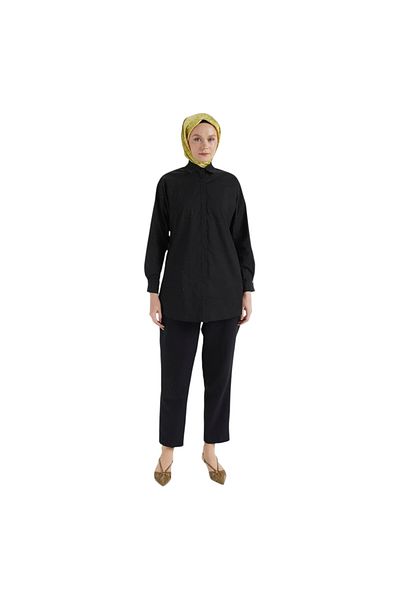 Armine Women's Stone Embroidered Hidden Button Shirt 25Yt311