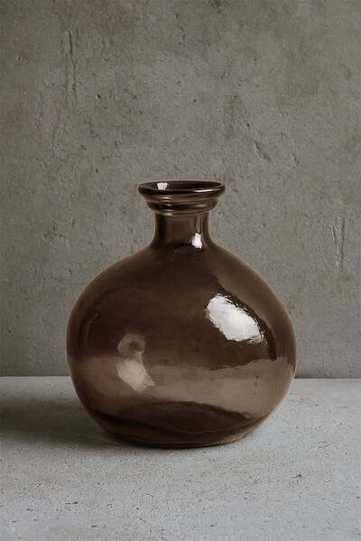 Barine Cairo Cam Vazo Mor 18 cm 18x18x18 cm