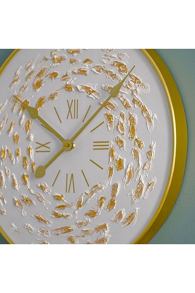 Danube Home Cambridge Clock With 3D Face 1 Wall Clock 50X50X4.5Cm Gold