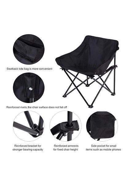 rexa Lightweight Foldable Outdoor Camping Chair – Compact, Portable, for Hiking, Fishing, Picnic
