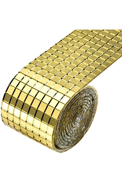 MaffStuff Bandă Adezivă din Oglinzi Tip Mozaic Auriu 4x100 cm – Decor Elegant...
