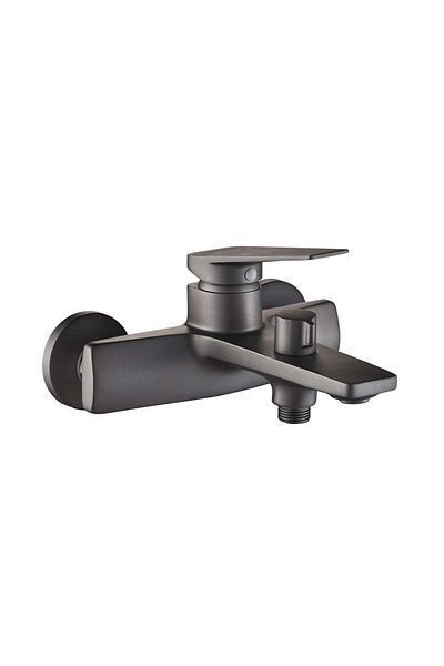 Danube Home Milano Enzo Bath Shower Mixer Tap With Hand Shower-L 20xW 14xH 26cm-Grey