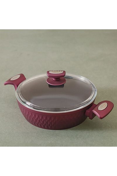 Danube Home Lines 7-Piece Kristal Cookware Set Titanium Teflon Purple