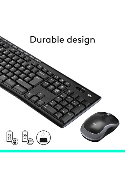 logitech MK270 Wireless Keyboard and Mouse Combo (2.4 GHz, 8 Multimedia Keys, 2-Year Battery Life, E