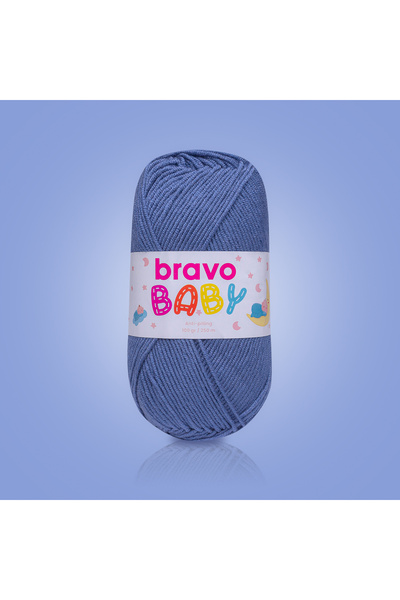 Bravo Βρεφικό μαλλί που δεν πυκνώνει (Anti Pilling) 100 γραμμάρια 250 μέτρα (Κωδικός χρώματος: 745) Αεροπορικό μπλε